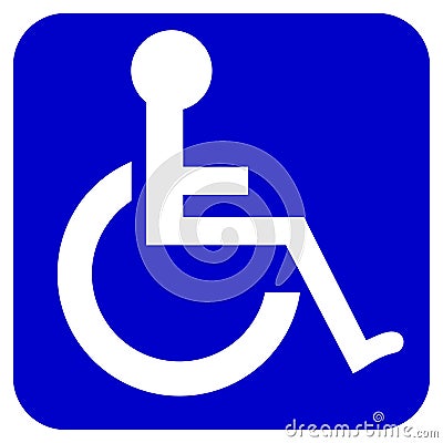 Vector placemark for the disabled and the elderly Vector Illustration